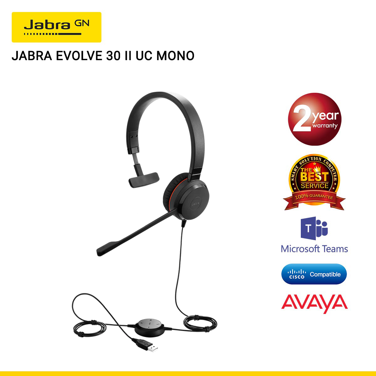 Jabra Evolve 30 II UC MONO (JBA-5393-829-309)
