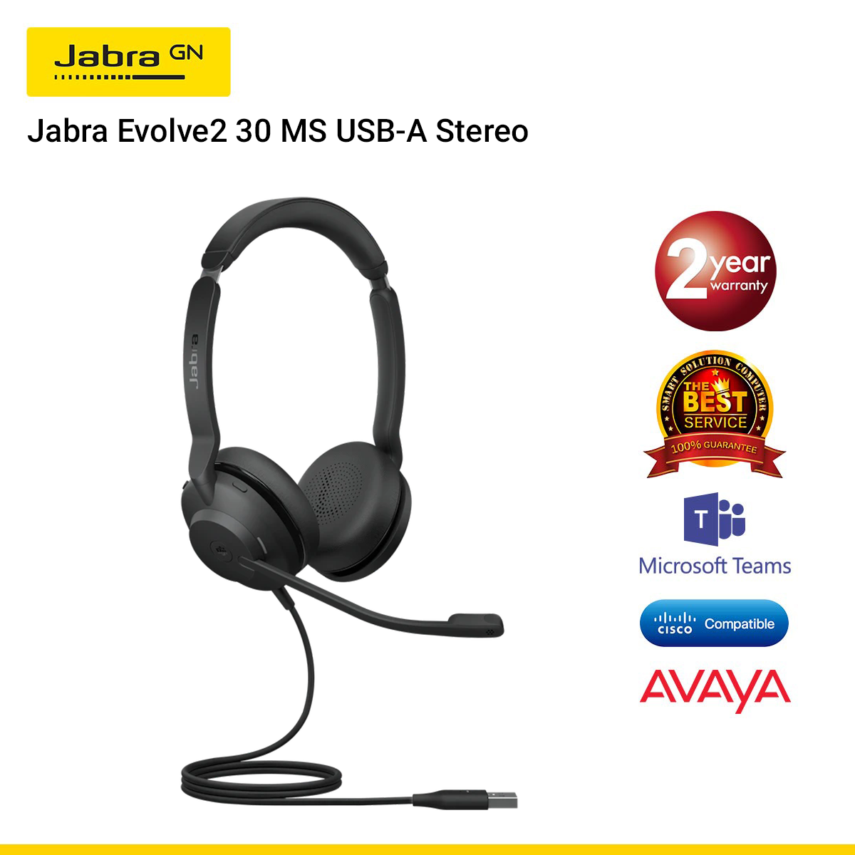 Jabra Evolve2 30, USB-A, MS Stereo (JBA-23089-999-979)