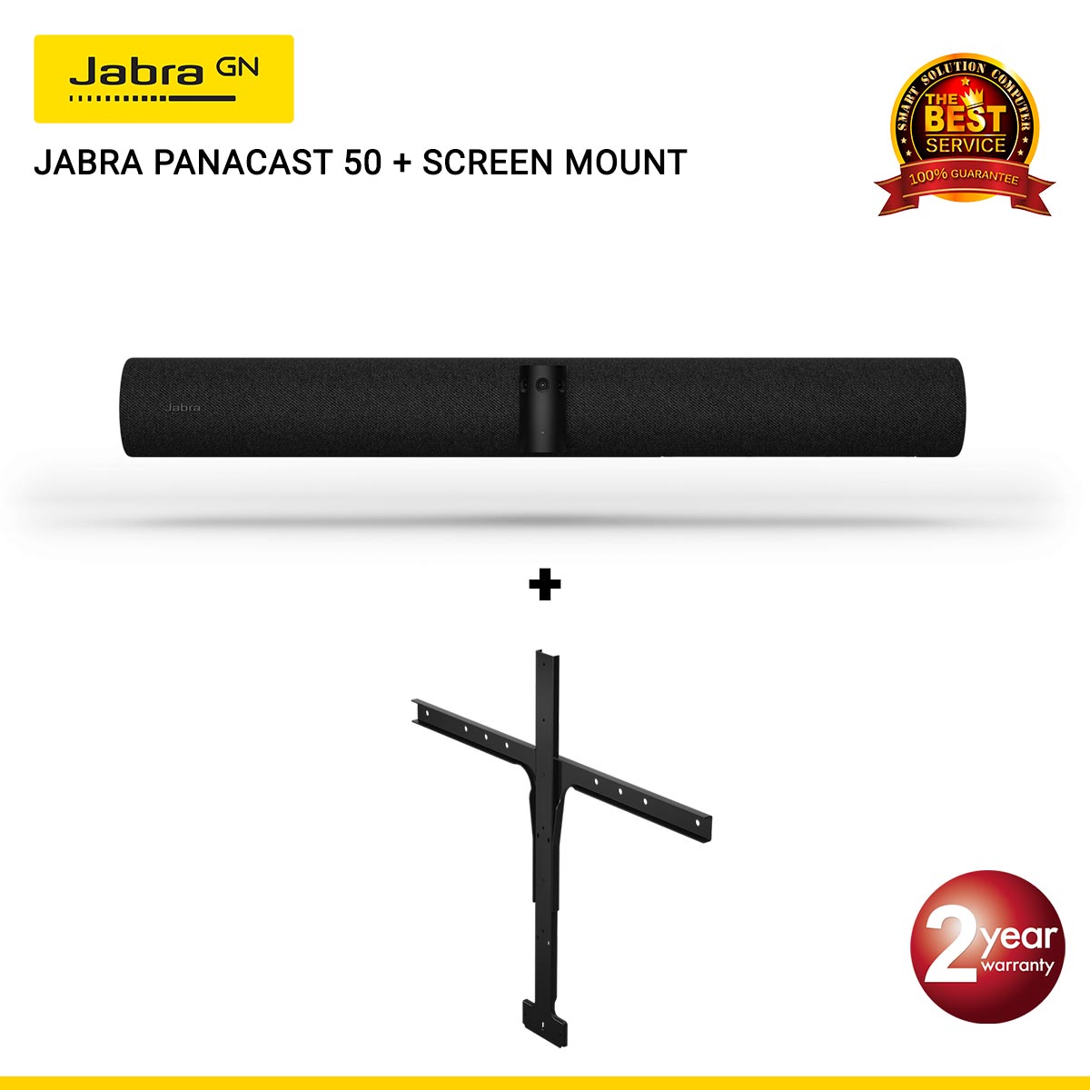 [ใช้โค้ด SMTJBAP501000 ลดเพิ่ม 1,000.-]Jabra PanaCast 50 วิดีโอคอนเฟอเรนซ์บาร์ 4K มุมมอง 180° พร้อม AI สำหรับห้องประชุมขนาดเล็กถึงกลาง