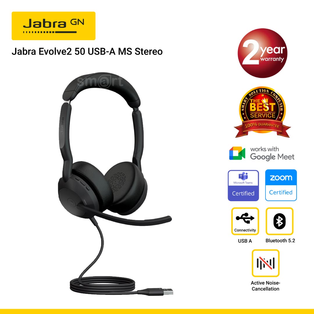 Jabra Evolve2 50 USB-A MS Stereo