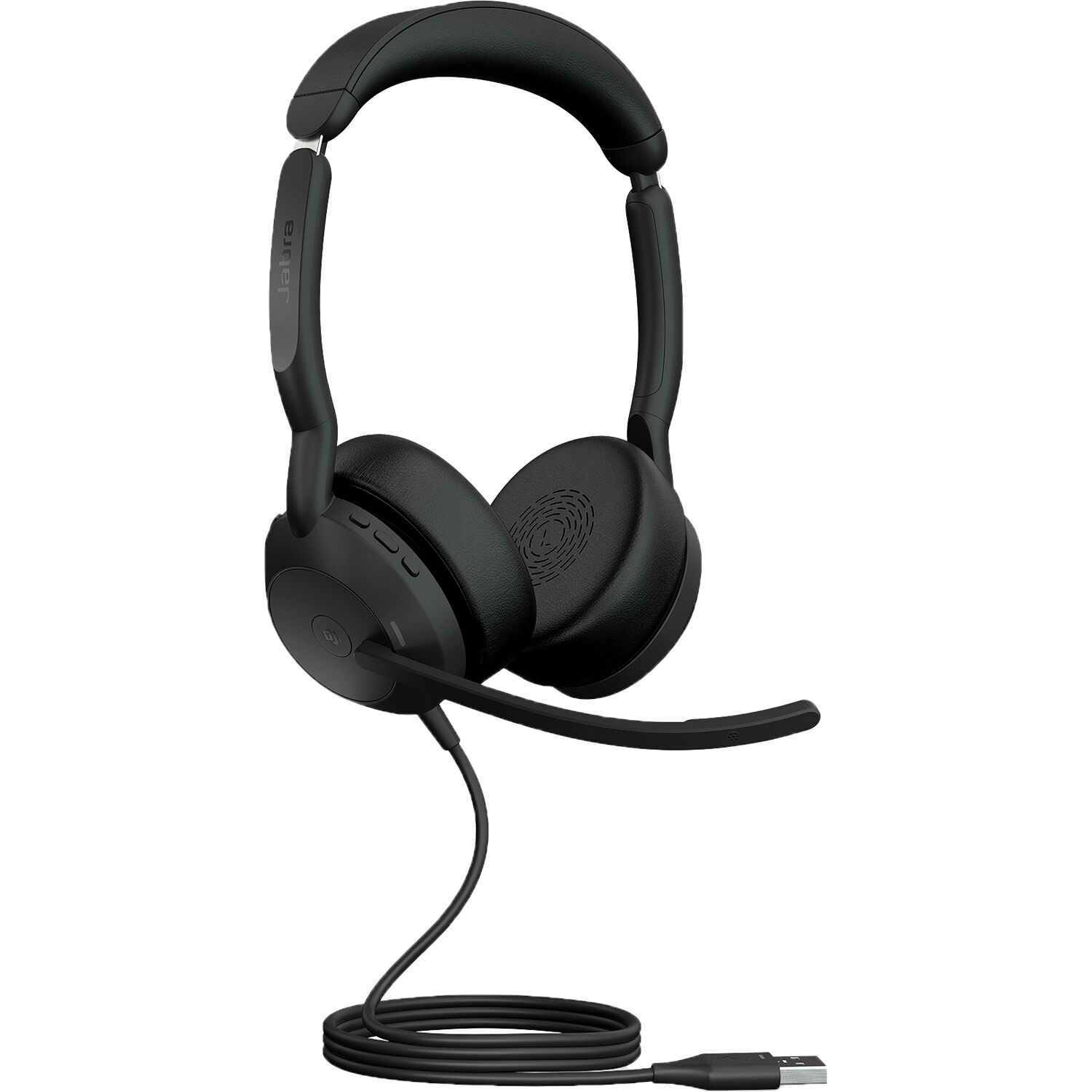 Jabra Evolve2 50 USB-A MS Stereo หูฟังมีสายสำหรับทำงาน-ประชุมออนไลน์ ไมค์ชัด ตัดเสียงรบกวน