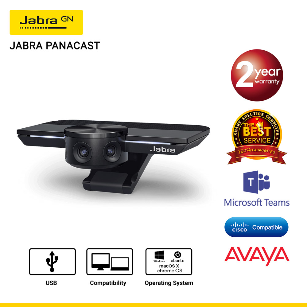 JABRA PANACAST กล้อง Intelligent 180° 4K สำหรับการประชุมทางไกล