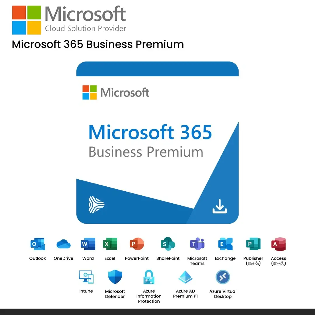 Microsoft 365 Business Premium and Microsoft 365 Copilot Business | กรุณาติดต่อเจ้าหน้าที่เพื่อเช็คสินค้าก่อนทำการสั่งซื้อ