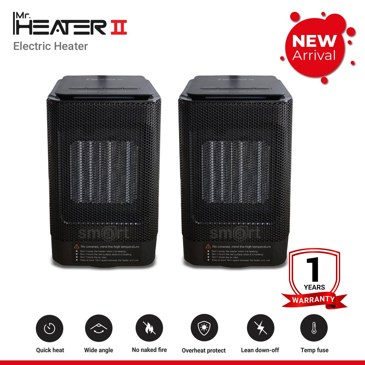 Mr.Heater พัดลมทำความร้อน ฮีทเตอร์ไฟฟ้า รุ่น DH-QN02  (Version 2)