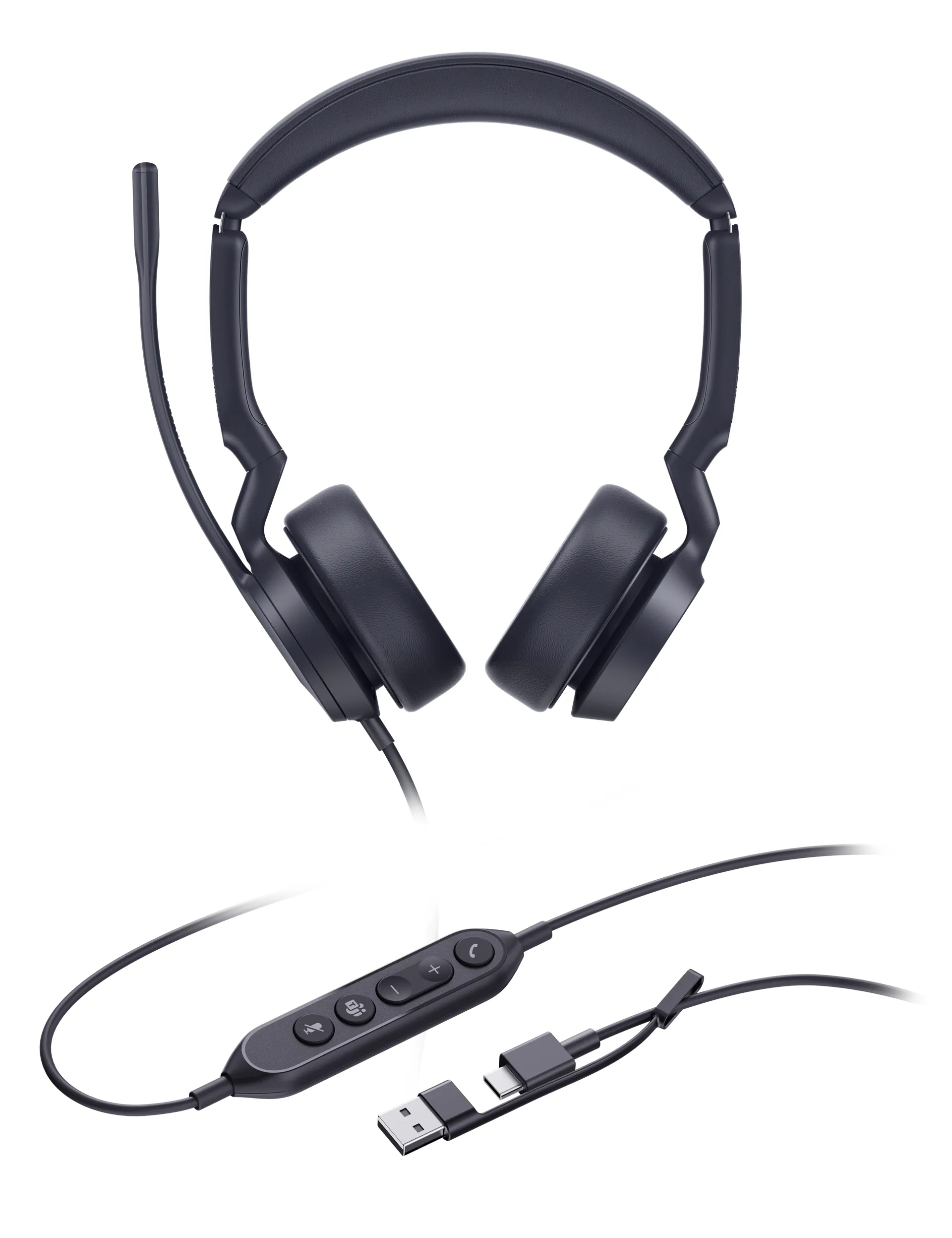 Yealink Wired Headset UH44 Dual Wired Headset USB C/A  | กรุณาติดต่อเจ้าหน้าที่ก่อนทำการสั่งซื้อ