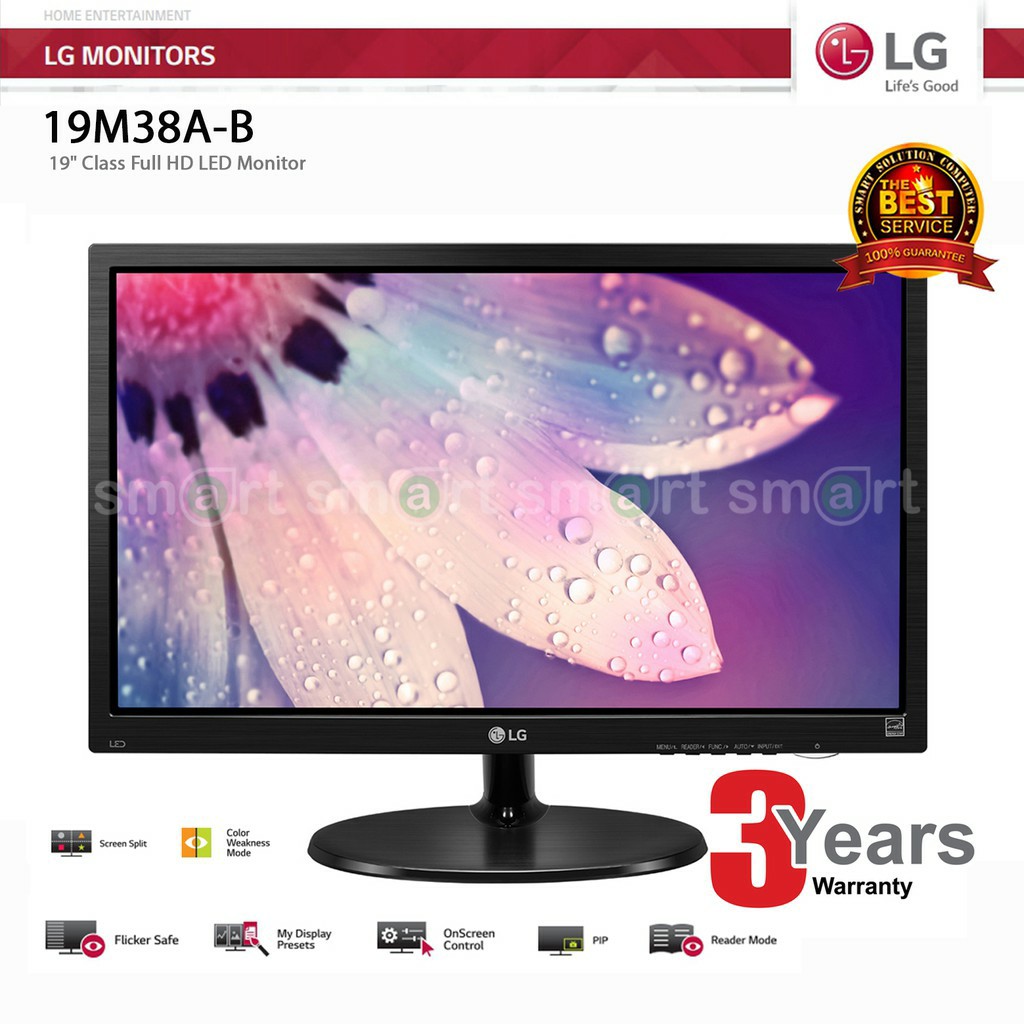 LG 19M38A-B 18.5" LED Class Full HD Monitor (60Hz)