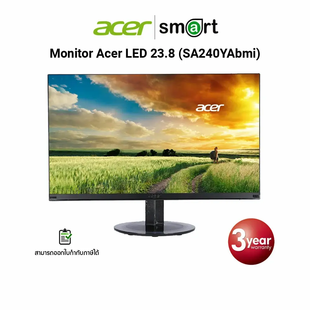 [สินค้าตัวโชว์] Monitor Acer LED 23.8 SA240YAbmi Wide screen 75Hz AMD Free-Sync,VGA,HDMI (UM.QS0ST.A01)