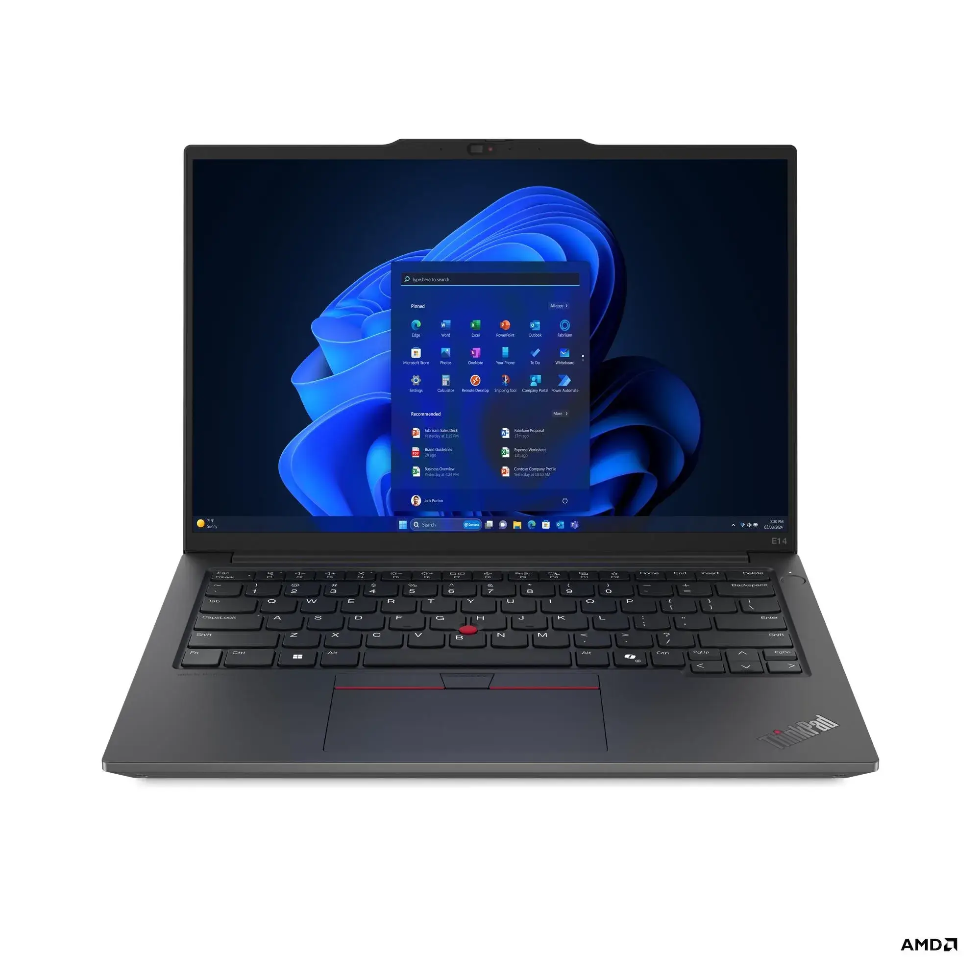 Lenovo ThinkPad E14 G6 (21M30082TA) Ryzen 5 7535U/16GB/512GB/Radeon 660M/14"IPS/DOS (Black)