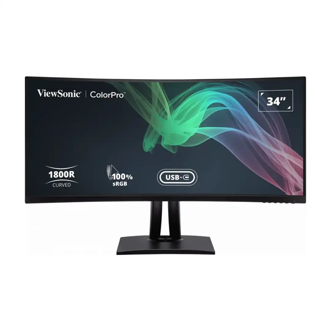 VIEWSONIC VP3481A จอมอนิเตอร์ 34” UWQHD+ Pantone validated 100% sRGB Curved monitor with docking station