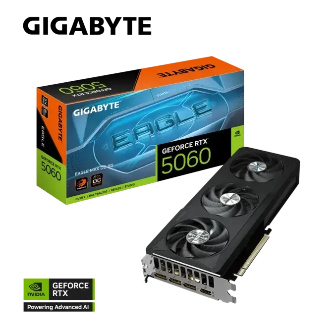 Gigabyte (การ์ดจอ) RTX 5060 EAGLE MAX OC 8G (GV-N5060EAGLEMAX OC-8GD) REV 1.0 | กรุณาติดต่อเจ้าหน้าที่เพื่อเช็คสินค้าก่อนทำการสั่งซื้อ