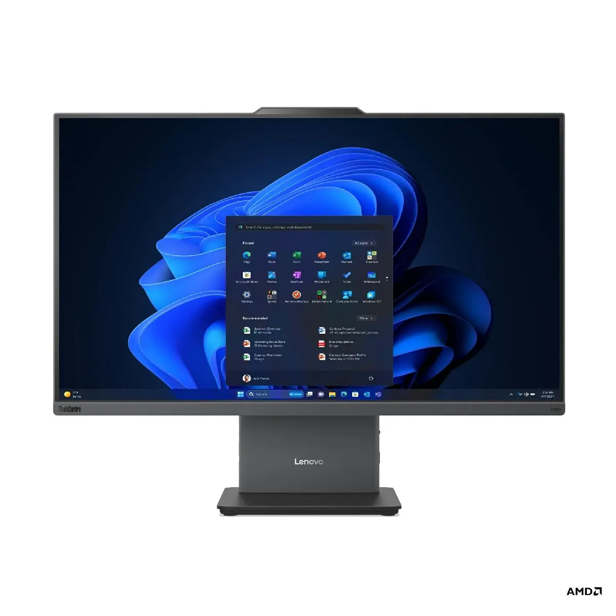 Lenovo ThinkCentre neo 55a 24 Gen 6 Ryzen 7 250/16GB/512GB/23.8/DOS (Luna Grey)