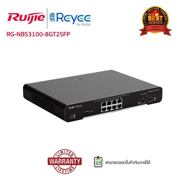 SWITCH (สวิตซ์)Reyee รุ่นRG-NBS3100-8GT2SFP 8-Port