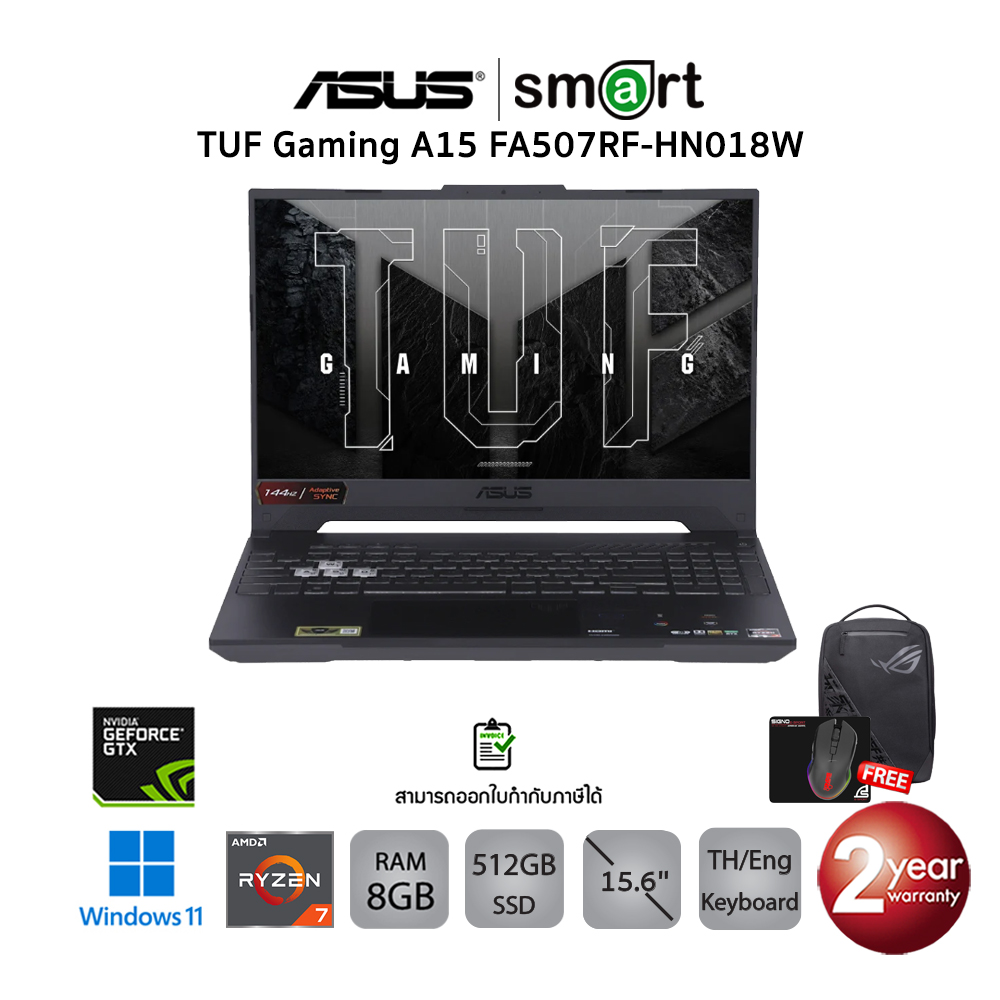 Asus TUF Gaming A15 FA507RF-HN018W AMD R7-6800HS/8GB/512GB/RTX2050/15.6"/Win11