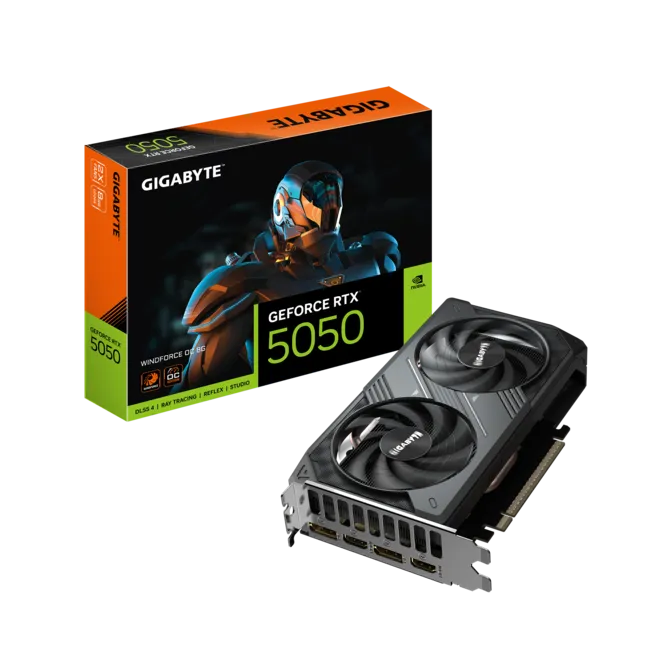 Gigabyte (การ์ดจอ) RTX 5050 WINDFORCE OC 8G (GV-N5050WF2OC-8GD) REV 1.0 | กรุณาติดต่อเจ้าหน้าที่เพื่อเช็คสินค้าก่อนทำการสั่งซื้อ