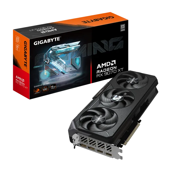Gigabyte (การ์ดจอ) RADEON RX 9070 XT GAMING OC 16G (GV-R9070XTGAMING OC-16GD) REV 1.0 | กรุณาติดต่อเจ้าหน้าที่เพื่อเช็คสินค้าก่อนทำการสั่งซื้อ