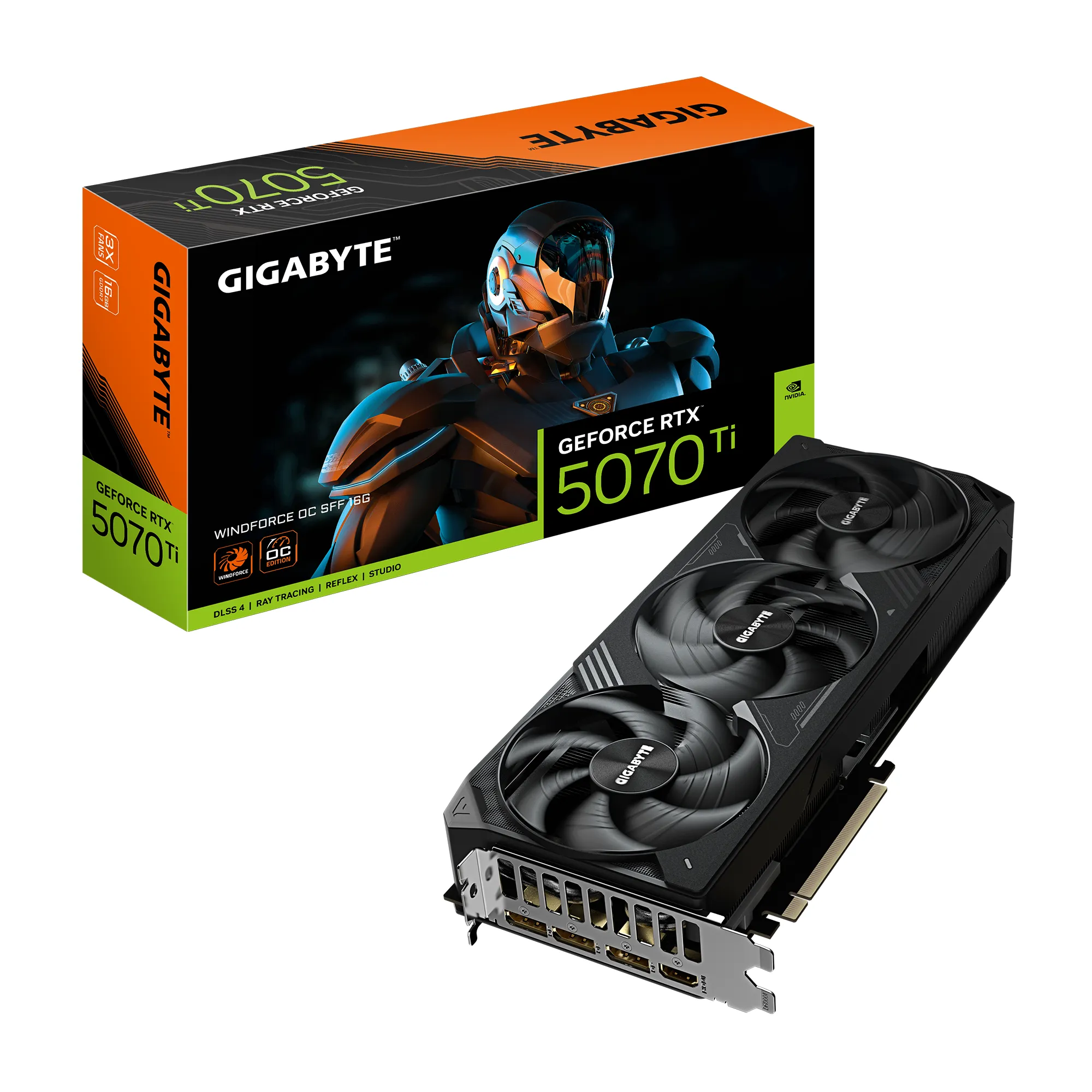 Gigabyte (การ์ดจอ) RTX5070 TI WINDFORCE OC SFF 16G (GV-N507TWF3OC-16GD)REV 1.0
