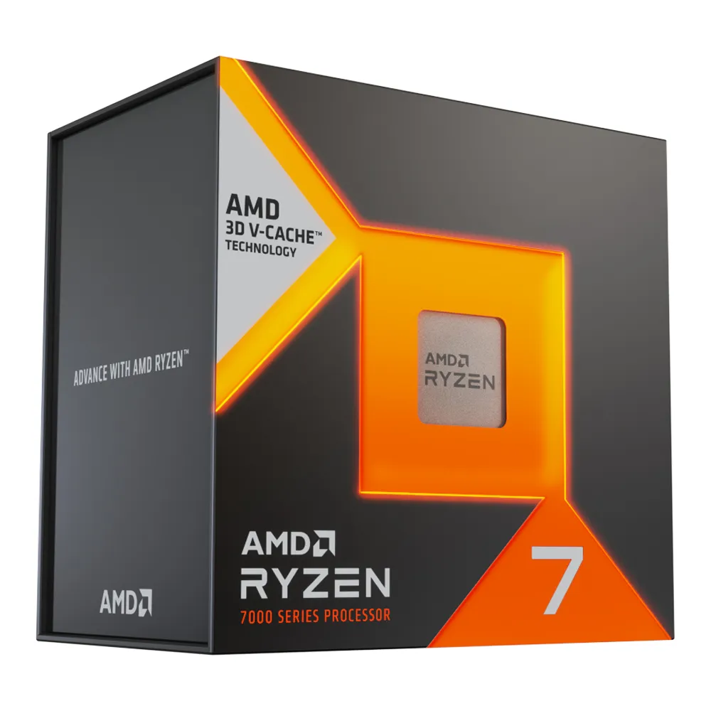 AMD Ryzen™ 7-7800X3D, 8/16, Base Clock 4.2GHz, AMD Radeon™ Graphics, NO Fancooling, AM5