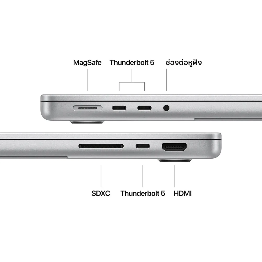 14-inch MacBook Pro: Apple M4 Max chip with 14‑core CPU and 32‑core GPU, 36GB, 1TB SSD - Silver | กรุณาติดต่อเจ้าหน้าที่เพื่อเช็คสินค้าก่อนทำการสั่งซื้อ