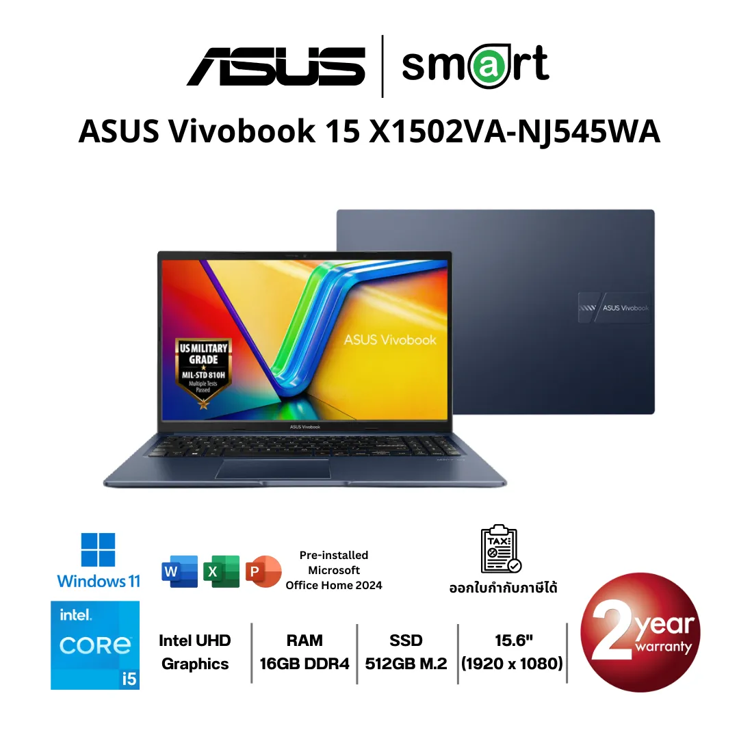 ASUS Vivobook 15 X1502VA-NJ545WA i5-13420H/16GB/512GB/15.6"/Win11+Office (Quiet Blue)
