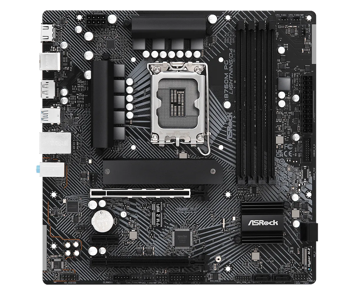 เมนบอร์ด ASROCK MB B760M-PG-LIGHTNING/D4