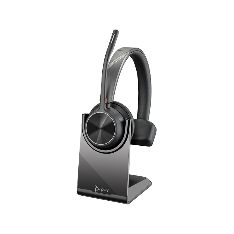 Poly Voyager 4310 UC Monaural Headset +BT700 USB-A Adapter +Charging Stand
