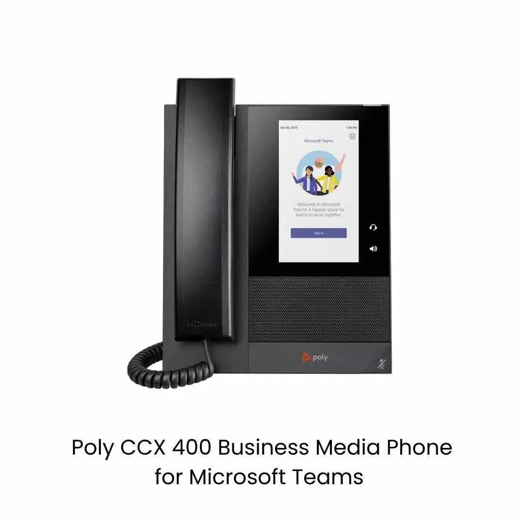 Poly CCX 400 Business Media Phone for Microsoft Teams and PoE-enabled