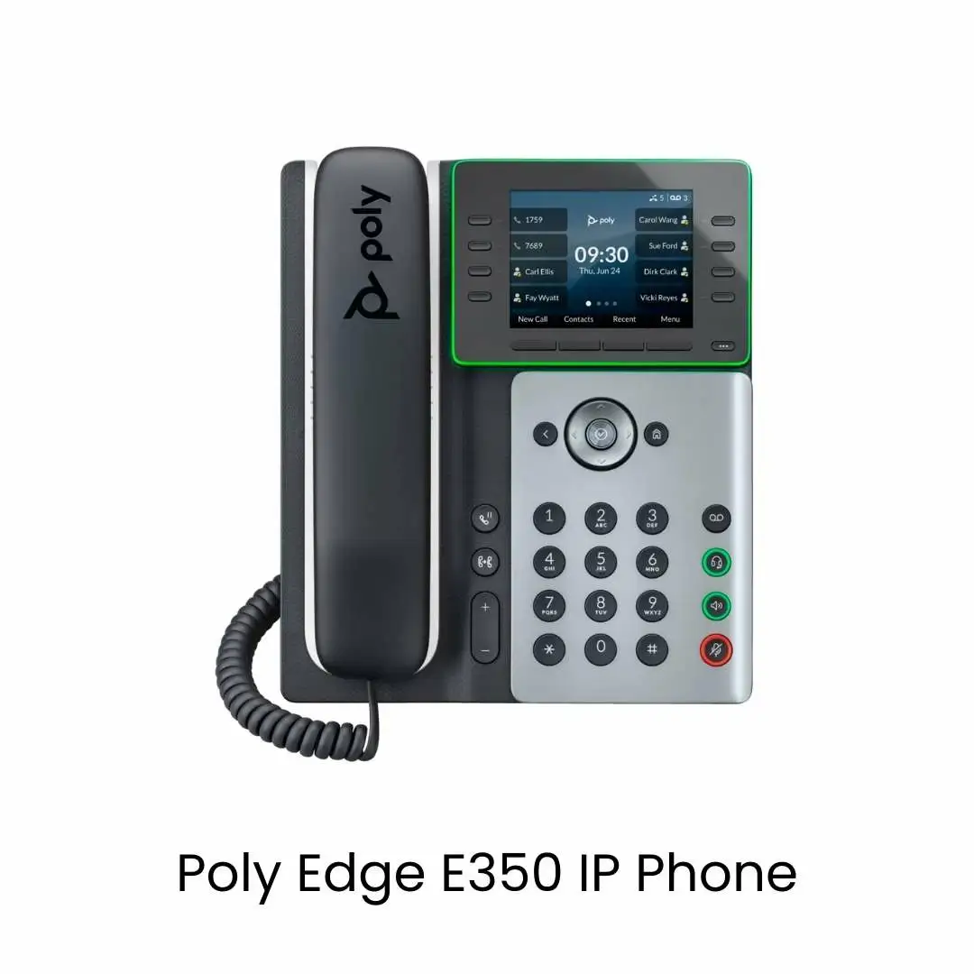 Poly Edge E350 IP Phone and PoE-enabled