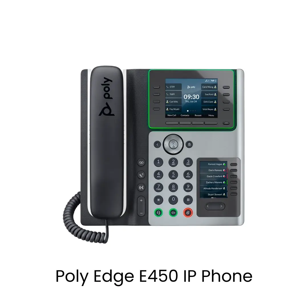 Poly Edge E450 IP Phone and PoE-enabled