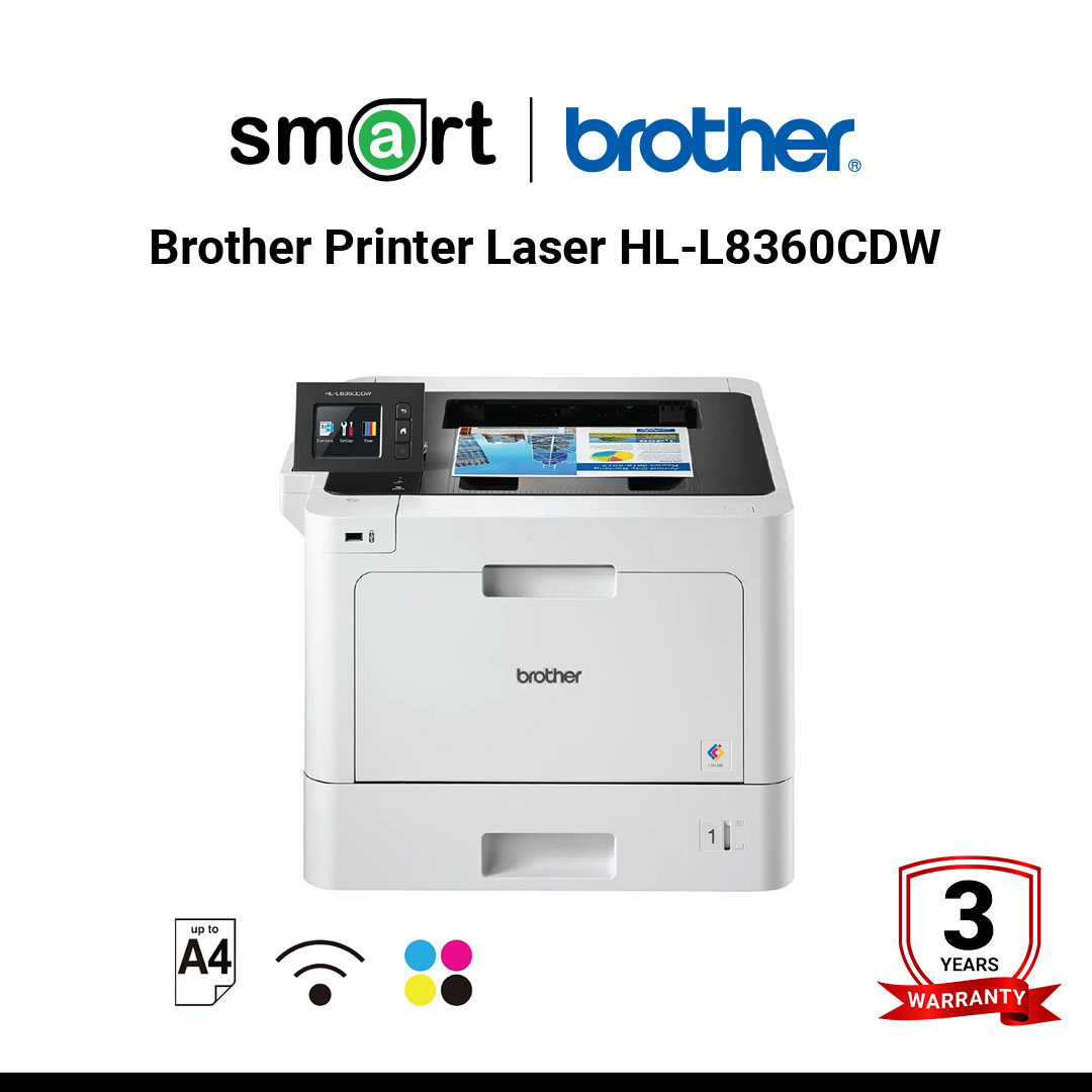 Brother Printer Laser HL-L8360CDW เครื่องพิมพ์เลเซอร์สี Color Laser HL-HL-L8360CDW (Duplex, Network Gigabit ethernet, Wireless, Wi-Fi Direct and NFC)