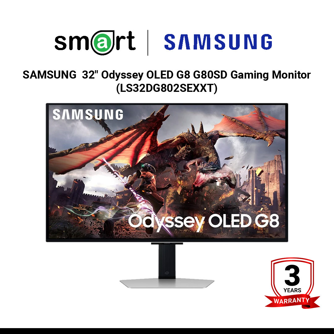 SAMSUNG  32" Odyssey OLED G8 G80SD 240Hz 4K Gaming Monitor (VA, HDMI, DP) - LS32DG802SEXXT