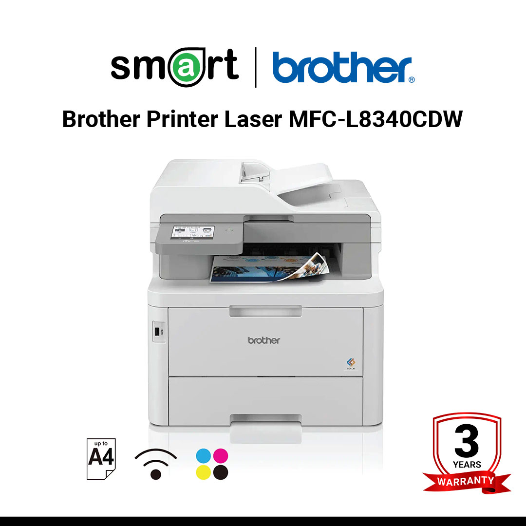Brother Printer Laser MFC-L8340CDW  เครื่องพิมพ์เลเซอร์มัลติฟังก์ชั่นสี เทคโนโลยีแบบ LED: Print, Scan, Copy, Fax