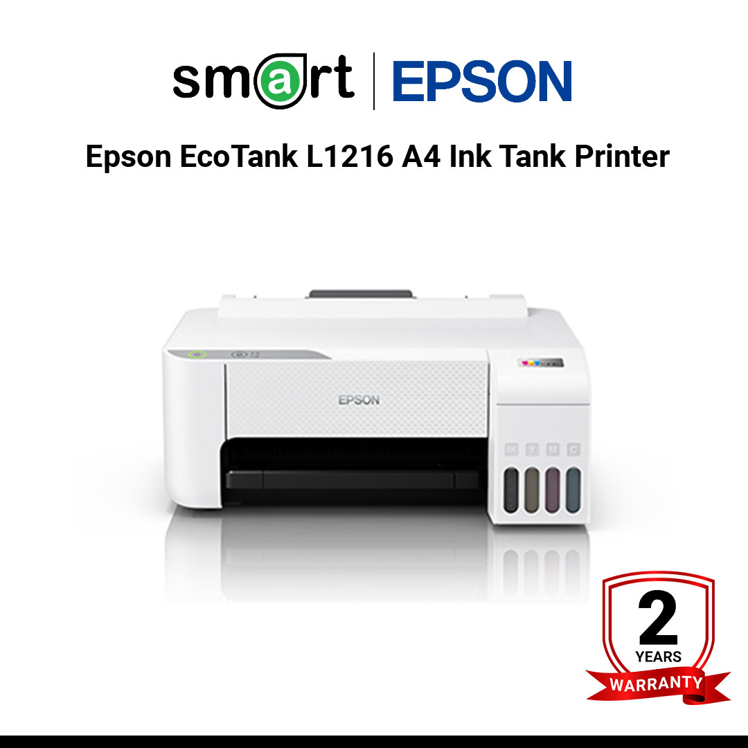 เครื่องพิมพ์อิงค์เจ็ท Epson EcoTank L1216 A4 Ink Tank Printer