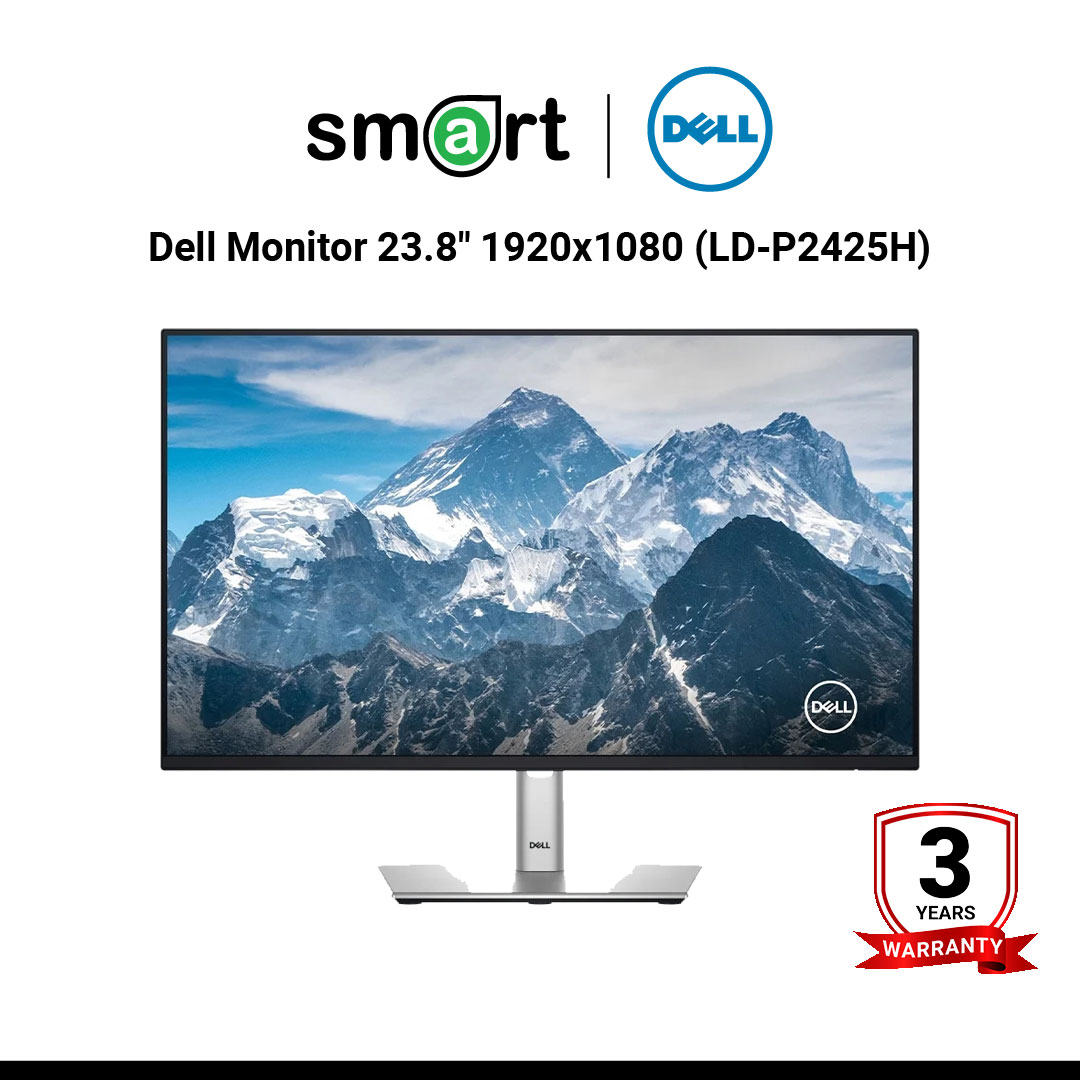 จอมอนิเตอร์  Dell 24 Monitor - P2425H , 23.8" 1920x108016:9 ,HDMI+DP+VGA/ 3Yrs Advance Exchange, NBD, Premium Panel Guarantee