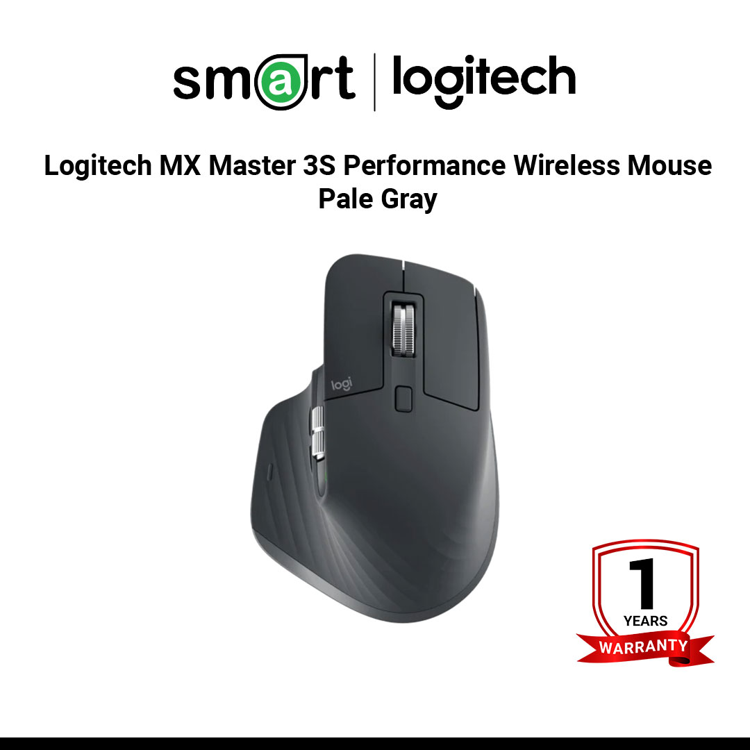 Logitech MX Master 3S Performance Wireless Mouse - Pale Gray