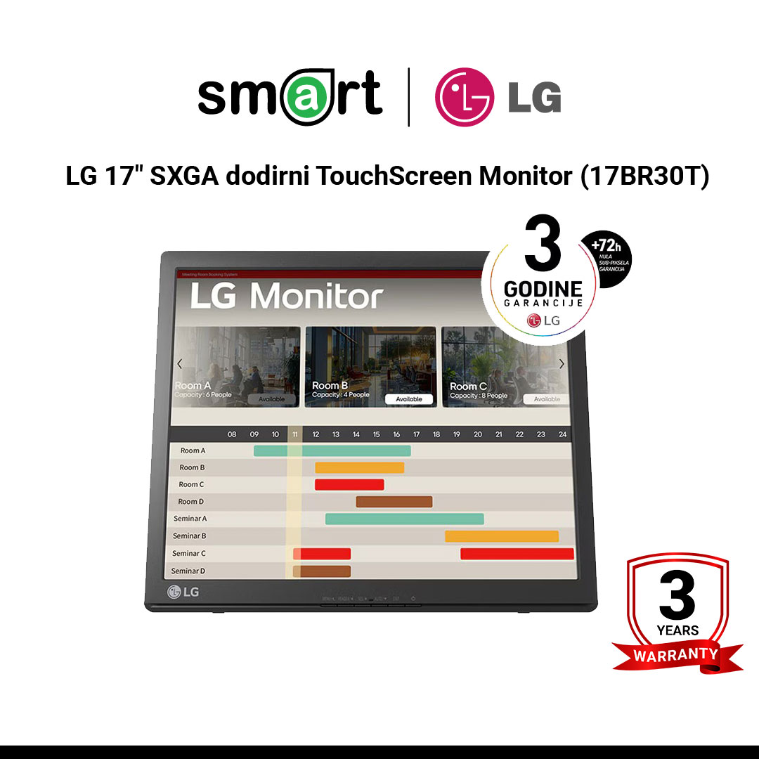 จอมอนิเตอร์  LG 17" SXGA dodirni TouchScreen Monitor 17BR30T-B - 17BR30T