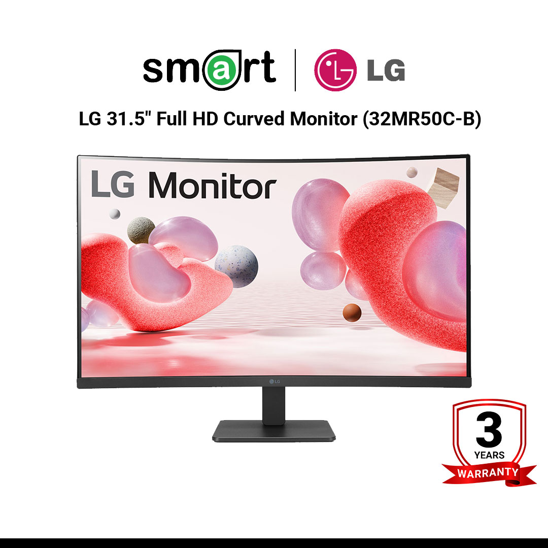 LG 31.5" Full HD Curved Monitor with AMD FreeSync™ 100Hz (VA, D-Sub x1, HDMI x2) - 32MR50C-B