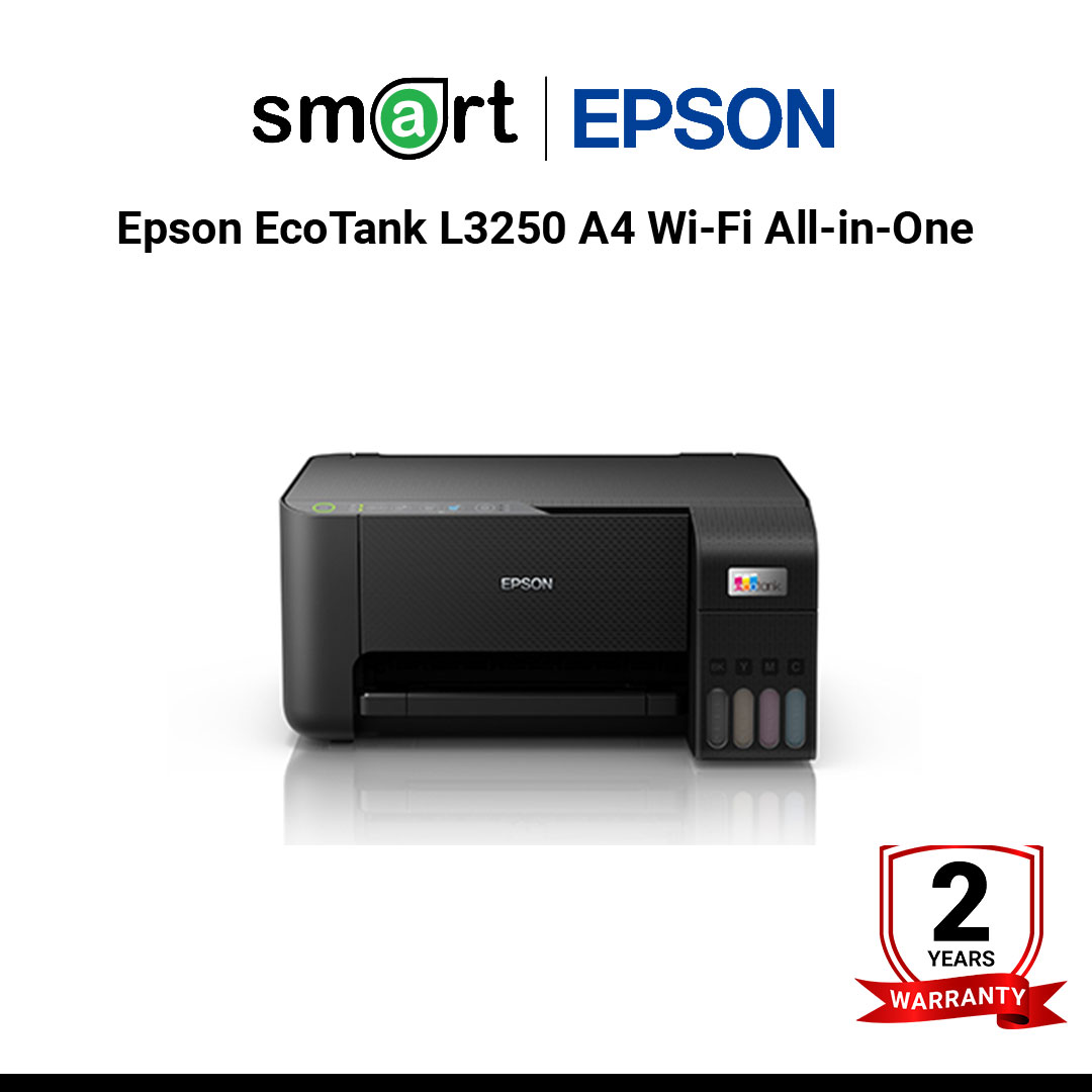 เครื่องพิมพ์อิงค์เจ็ท Epson EcoTank L3250 A4 Wi-Fi All-in-One Ink Tank Printer