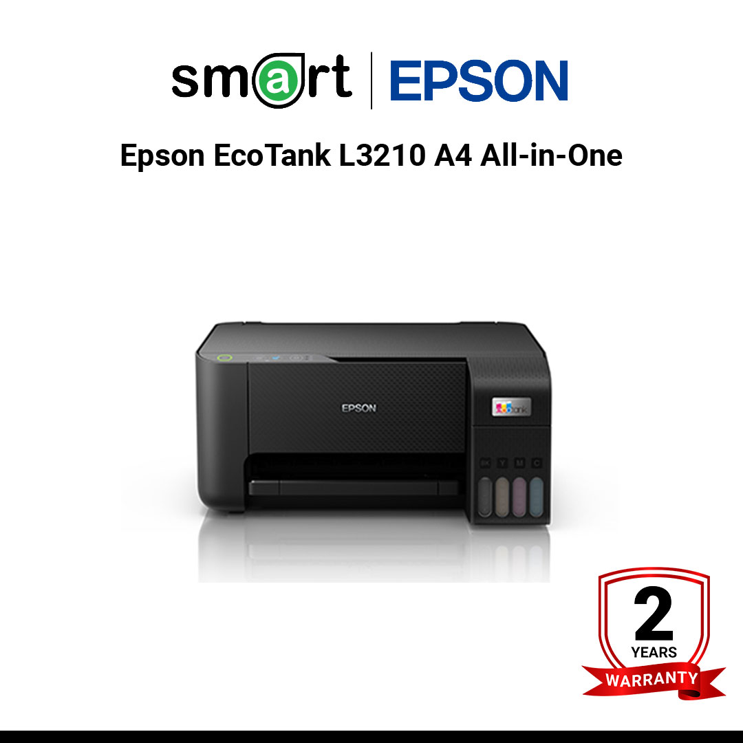 เครื่องพิมพ์อิงค์เจ็ท Epson EcoTank L3210 A4 All-in-One Ink Tank Printer