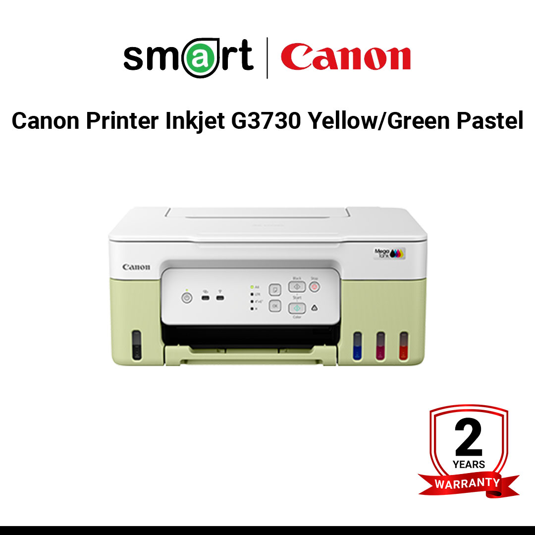 เครื่องพิมพ์อิงค์เจ็ท Canon Printer Inkjet G3730 Yellow/Green Pastel