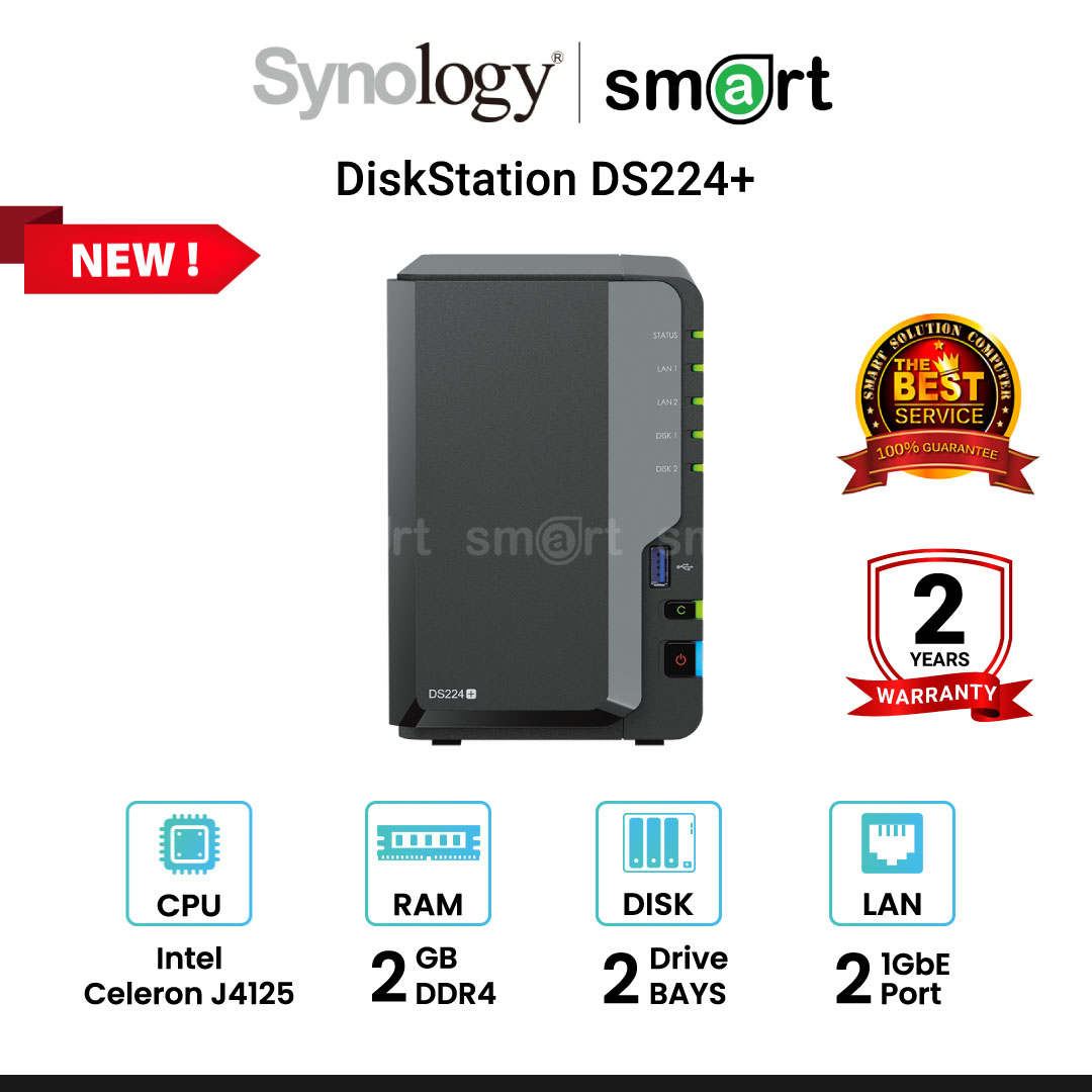 SYNOLOGY SYNOLOGY - NAS DiskStation DS224+ 2-bay…