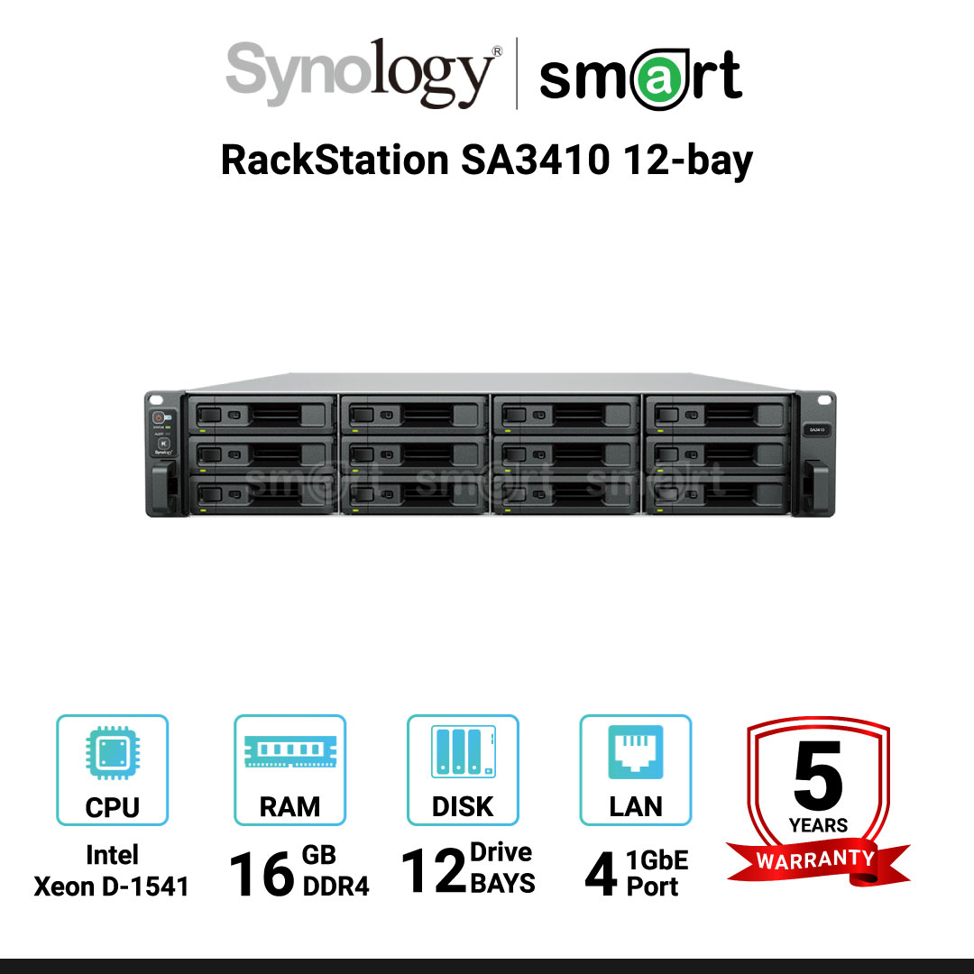 Synology SA3410 12-bay RackStation  | กรุณาติดต่อเจ้าหน้าที่เพื่อขอใบเสนอราคา