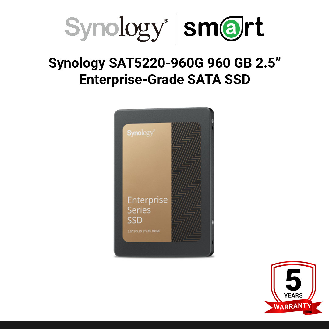 Synology SAT5220-960G 960 GB 2.5” Enterprise-Grade SATA SSD  | กรุณาติดต่อเจ้าหน้าเพื่อเช็คสินค้าก่อนทำการสั่งซื้อ