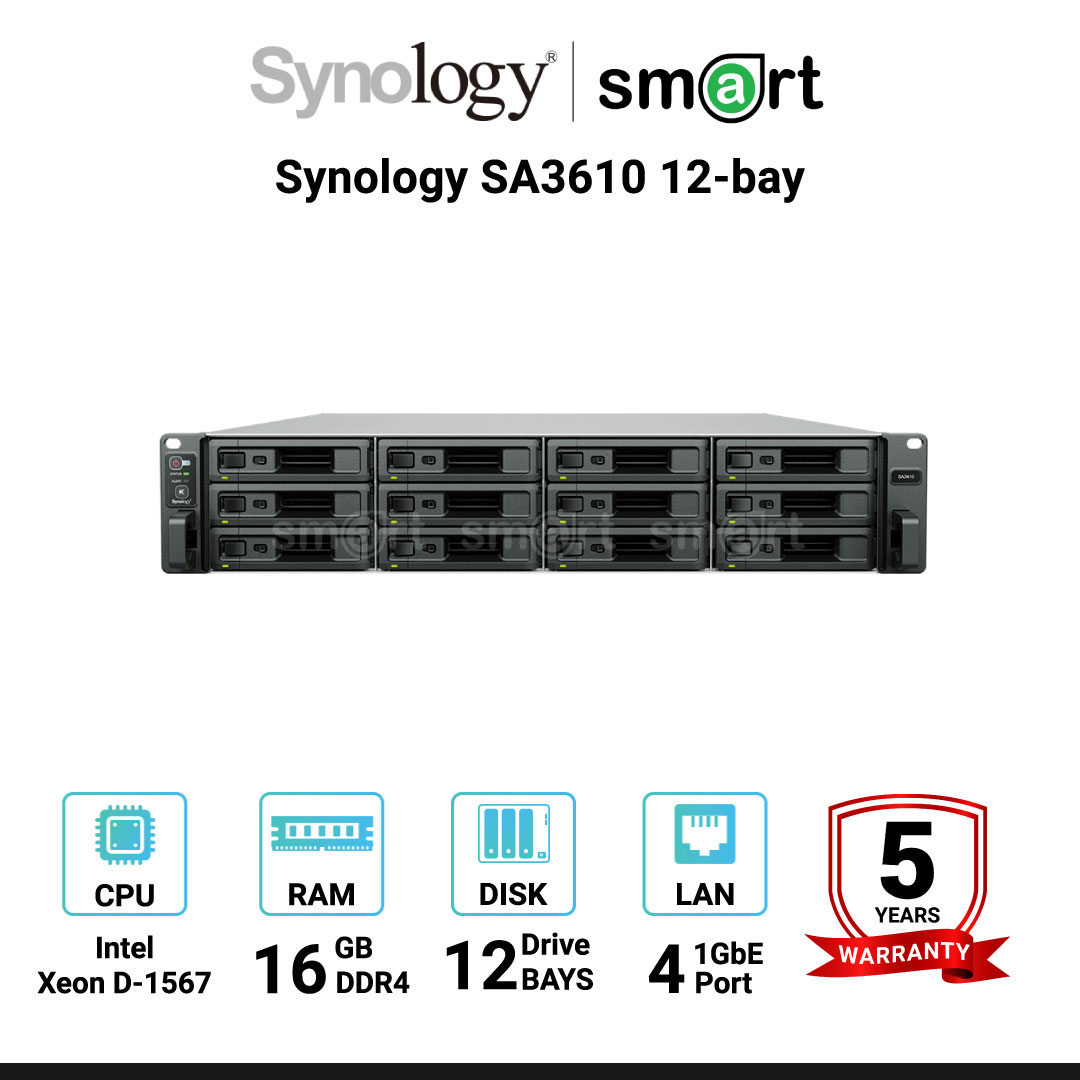 Synology SA3610 12-bay RackStation  | กรุณาติดต่อเจ้าหน้าที่เพื่อขอใบเสนอราคา