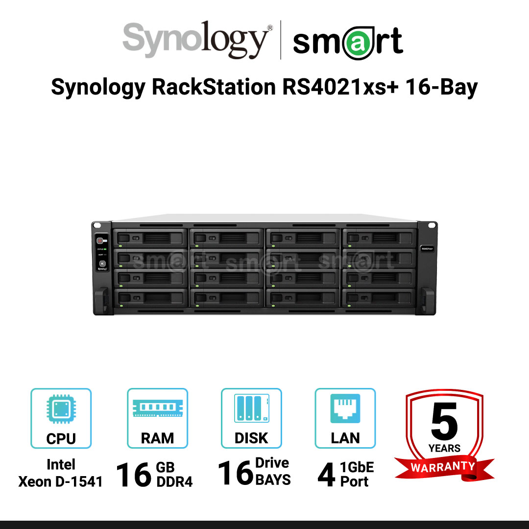 Synology RackStation RS4021xs+ 16-Bay NAS | กรุณาติดต่อเจ้าหน้าที่เพื่อขอใบเสนอราคา