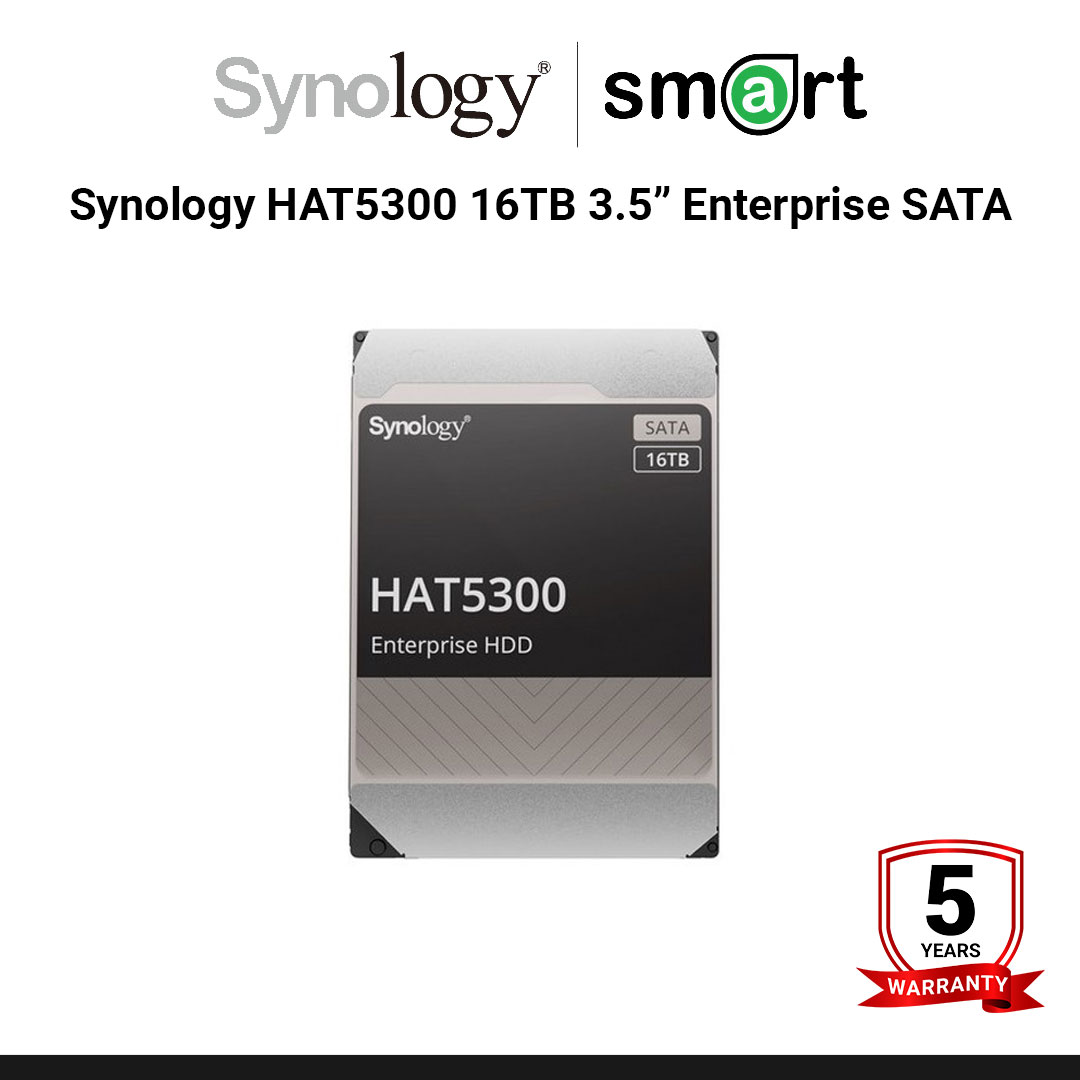 Synology HAT5300 16TB 3.5” Enterprise SATA NAS Hard Drive