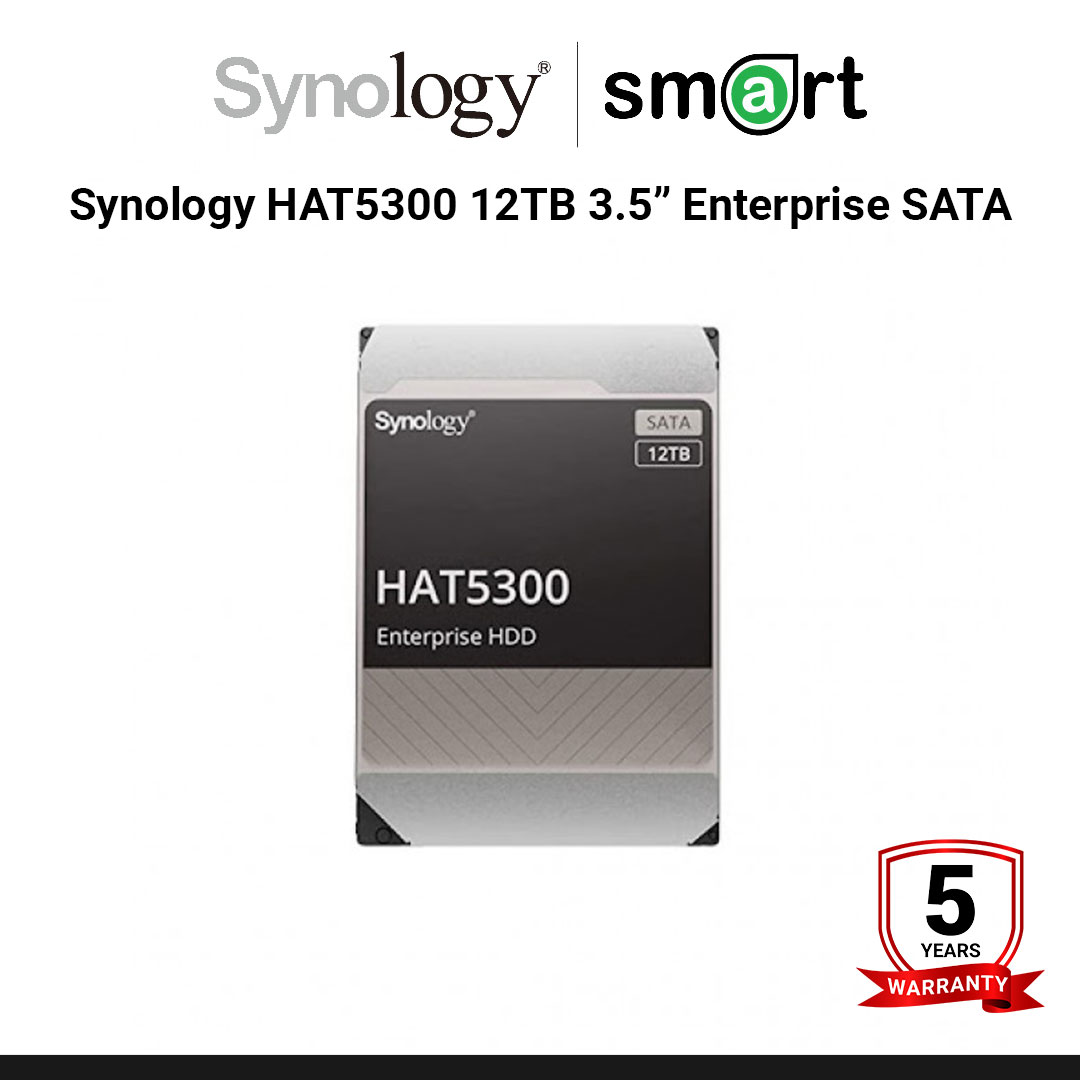 Synology HAT5300 12TB 3.5” Enterprise SATA NAS Hard Drive