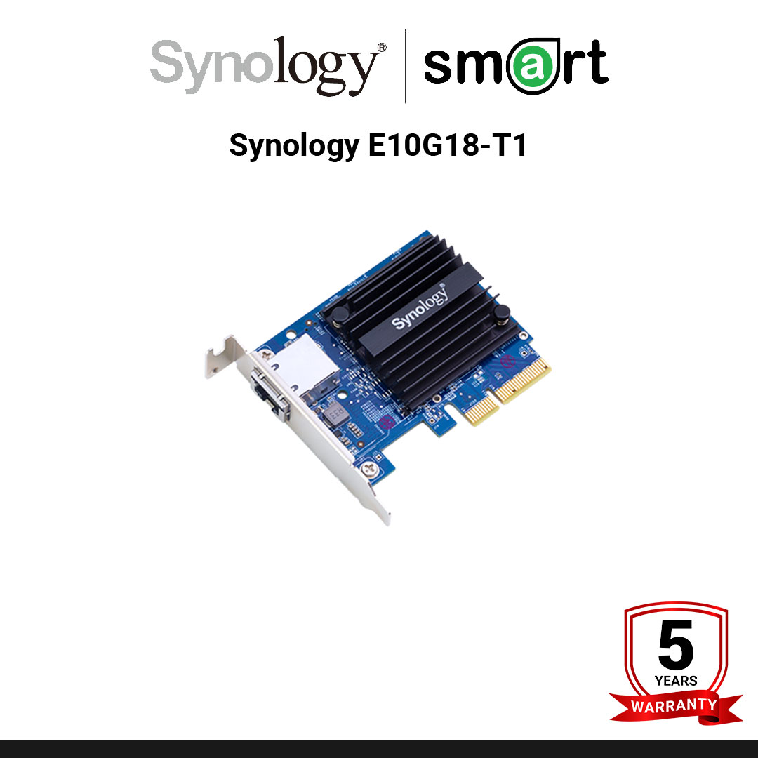 Synology E10G18-T1 Single port 10 Gigabit Base-T PCIe 3.0 x4 Ethernet adapter | กรุณาติดต่อเจ้าหน้าเพื่อเช็คสินค้าก่อนทำการสั่งซื้อ