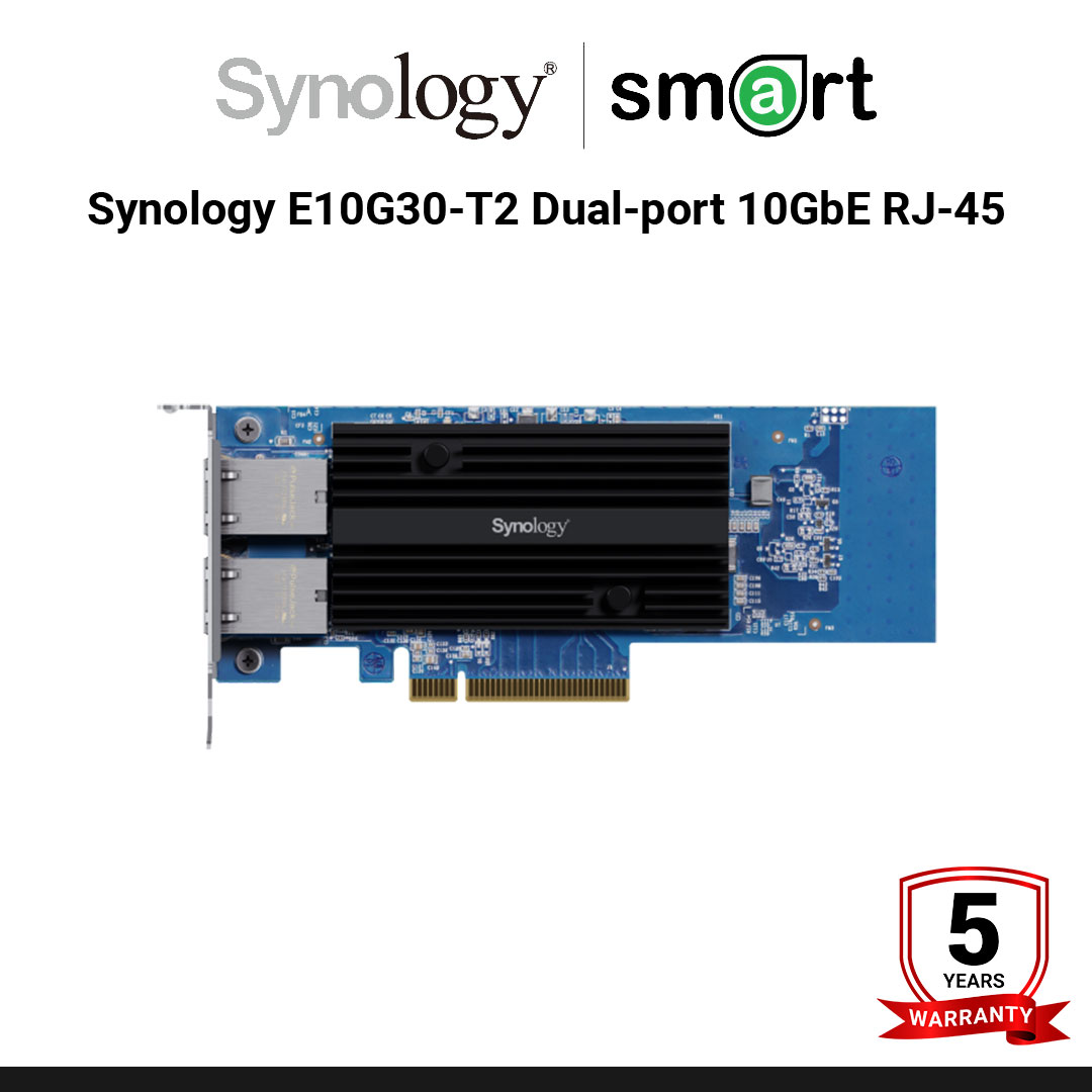 Synology E10G30-T2 Dual-port 10GbE RJ-45 network card | กรุณาติดต่อเจ้าหน้าเพื่อเช็คสินค้าก่อนทำการสั่งซื้อ