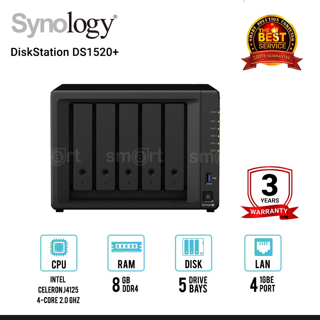Synology DiskStation DS1520+ 5-Bay NAS