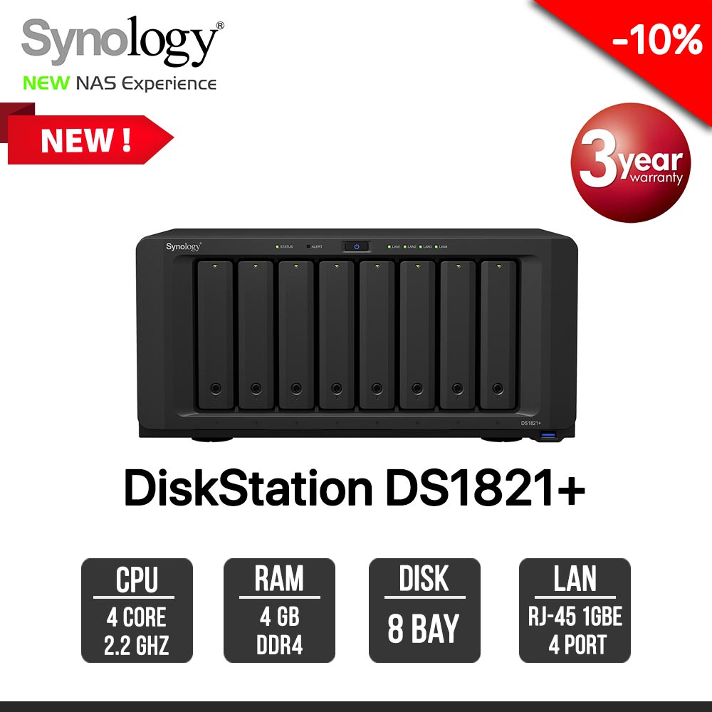 Synology DiskStation DS1821+ 8Bay NAS